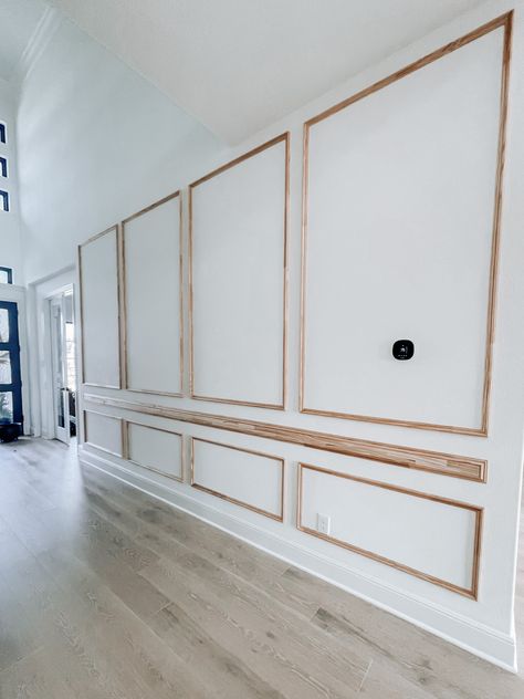 WHAT YOU NEED TO KNOW ABOUT ADDING WAINSCOTING (WALL TRIM/MOLDING) - Annie Mescall Before And After Dining Room, Trim Molding Ideas, Wall Trim Molding, Wall Molding Design, Wainscoting Wall, Wall Panel Molding, Church Interior Design, Trim Molding, Picture Frame Molding