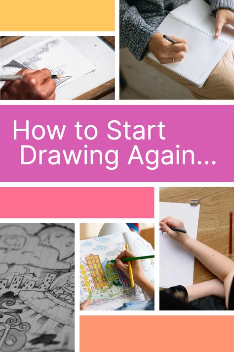 Wondering how to start drawing again? In this article, I will share some tips and tricks that have helped me get back into drawing and hopefully will help you too. Start Drawing Again, Getting Back Into Drawing, How To Start Drawing Again, Intro To Drawing, How To Get Back Into Drawing, Drawing Realistic Colored Pencils, Yellow Rose Drawing, Kraft Paper Drawing, Colored Pencil Art Ideas