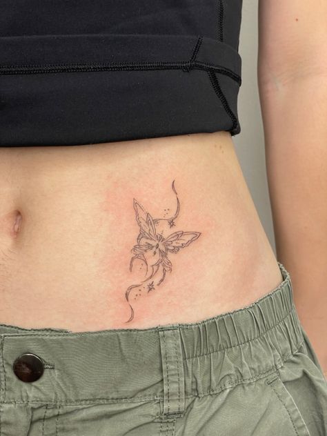 Butterfly tattoo #tattoo #tattooideas #tattooart #tattoosforwomen #tattoodesign #tattoomodel #butterfly Side Stomach Tattoos, Valkyrie Tattoo, Stomach Tattoos Women, Small Girly Tattoos, Waist Tattoos, Belly Tattoos, Aesthetic Film, Bat Tattoo, Tattoo Henna