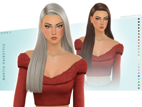 Sims Female Hair, Ts4 Hair, Cc Shopping, Medieval Hairstyles, Sims 4 Cas Mods, Mod Hair, Cc Hair, Long Length Hair, Sims 4 Cc Shoes