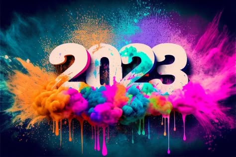 Free Colorful Paint Explosion New Year 2023 Image Happy New Year Banner Design, New Year Hd Wallpaper, New Year Banner Design, Picture Collage Ideas, Paint Explosion, Street Wallpaper, Happy New Year Hd, 2023 Image, Mahadev Hd Wallpaper