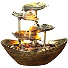 Amazon.com Shopping Cart Tiny Balcony Ideas, Indoor Tabletop Water Fountain, Decorative Water Fountain, Indoor Waterfall Fountain, Indoor Tabletop Fountains, Desk Fountain, Table Fountain, Water Wall Fountain, Mini Waterfall