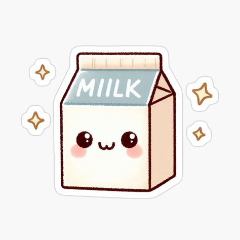 Get my art printed on awesome products. Support me at Redbubble #RBandME: https://www.redbubble.com/i/sticker/Cute-Milk-box-by-quellira254172/157873045.EJUG5?asc=u Milk Box Aesthetic, Atheistic Drawings, Milk Sticker, Cute Milk, Nice Tattoos, Bunny Cartoon, Dutch Women, Box Sticker, Cute Bunny Cartoon