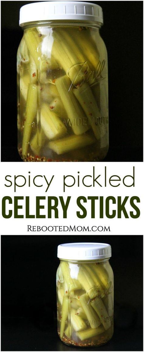 Spicy Pickled Celery Sticks! Spicy Pickle, Pickled Celery, Pickled Vegetables Recipe, Celery Recipes, Celery Sticks, Medicine Tips, Pickled Veggies, Pickling Recipes, Fermented Foods