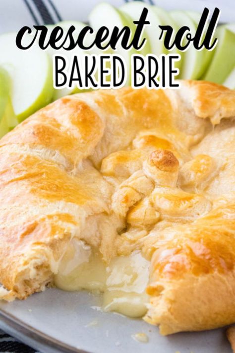 Pillsbury Brie Appetizers, Bri Cheese Recipes Baked Brie Crescent Rolls, Baked Brie Pillsbury Crescent Rolls, Brie Cheese Crescent Rolls, Brie Crescent Roll Baked, Crescent Roll Brie Appetizer, Brie Crescent Roll Appetizers, Brie With Crescent Rolls, Recipe Using Brie Cheese