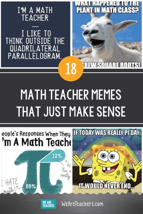 18 Math Teacher Memes That Just Make Sense - We Are Teachers Math Humor Funny, Math Teacher Memes, Math Memes Funny, Estimation Activities, Teach Place Value, Math Cartoons, Math Teacher Humor, Teacher Posters, Math Teacher Shirts