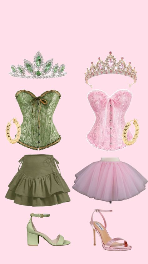 Rapunzel Halloween Costume, Princess Tiana Costume, Disney Princess Halloween Costumes, Disney Princess Halloween, Cute Halloween Outfits, Classy Halloween Costumes, Princesa Tiana, Fairy Halloween Costumes, Bff Halloween Costumes