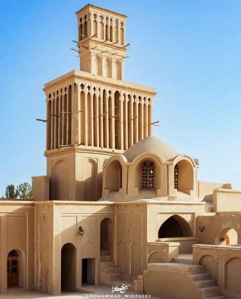 Wind Tower in Yazd, Iran Wind Tower, Iran Tourism, Egyptian Era, Iran Pictures, Iranian Architecture, Persian Architecture, Architectural Sculpture, Traditional Houses, Wings Of Fire