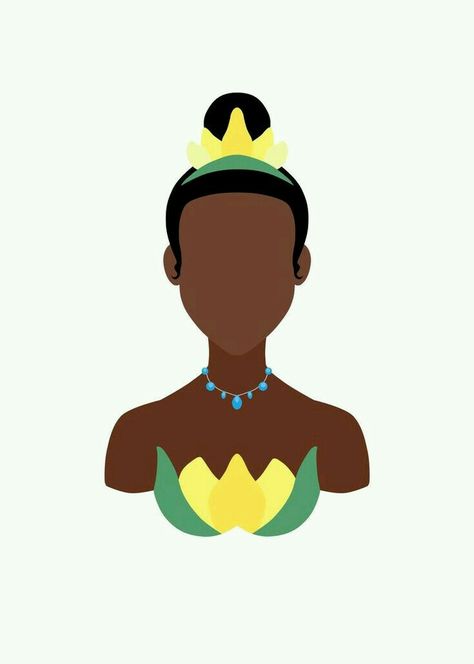 Minimalista Disney, Disney Minimalist, Tiana Disney, Disney Canvas Art, Princesa Tiana, Disney Illustration, Disney Silhouette, Disney Canvas, Disney Wallpapers