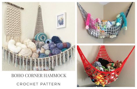 Toy Hammock Free Crochet Patterns and Paid Toy Hammock Crochet Pattern Free, Crochet Toy Hammock Pattern Free, Cat Bag Crochet, Stuffed Animal Net, Crochet Hammock, Stuffed Animal Hammock, Toy Net, Toy Hammock, Diy Hammock