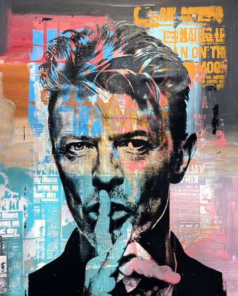 View In My Room David Bowie Painting, Bowie Painting, Portrait Palette, Acrylic Portrait Painting, David Bowie Art, Bowie Art, Portrait Artists, Avengers Art, Digital Painting Portrait