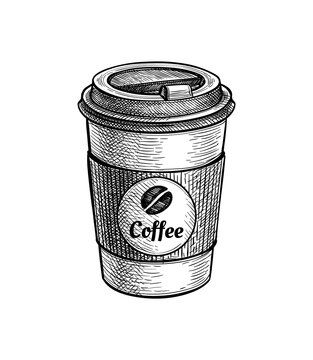 Ink sketch of paper cup with coffee. #AD , #advertisement, #sketch, #Ink, #paper, #coffee, #cup Mug Sketch Drawing, Ink Pen Sketch, Coffee Cup Sketch, Cup Sketch, Advertisement Drawing, Mini Sketches, Black Pen Sketches, Coffee Sketch, Coffee Cup Tattoo