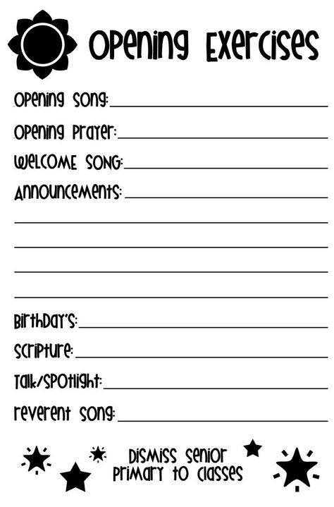 Primary Opening Exercises Opening Exercises Primary, Ministry Branding, Lds Primary Presidency, Primary Teachers Gifts, Primary Secretary, Lds Inspiration, Welcome Songs, Primary Presidency, Lds Primary Lessons