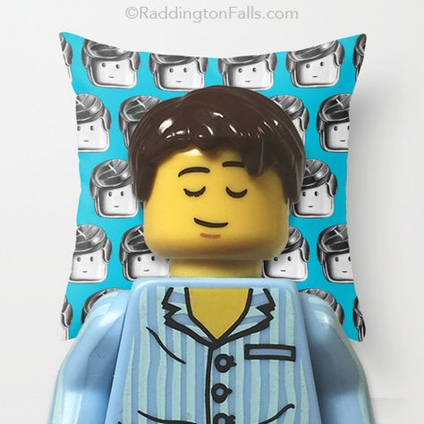 Sleepyhead. Lego drawing on pillow. http://society6.com/raddingtonfalls Lego Pillow, Lego Drawing, Lego Christmas Tree, On The Pillow, Pillow Drawing, Lego Marvel's Avengers, Lego Christmas, Sleepy Head, Lego Toy