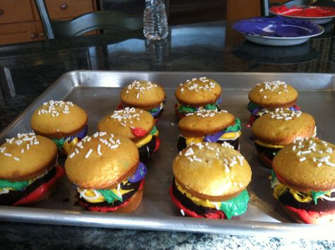 Krabby Patty Recipe, Sponge Bob Cupcakes, Crabby Patty, Crabby Patties, Krabby Patty, A Good Woman, Spongebob Cake, Good Woman, Spongebob Party