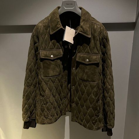 Tom Ford Quilted Suede Jacket in Large Tom Ford Men, Men's Outerwear, Suede Jacket, Mens Outerwear, Tom Ford, Ford