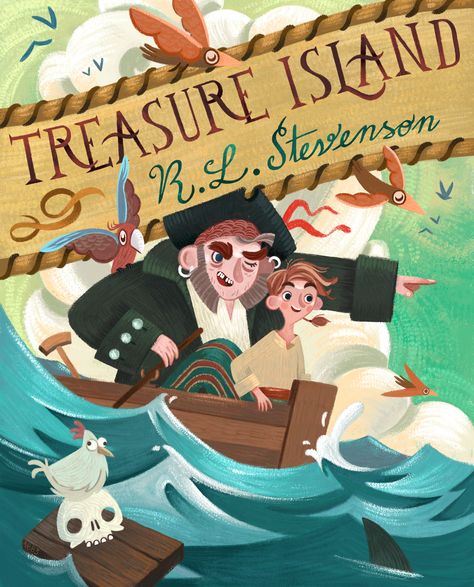 Fairytale Illustration, Treasure Planet, Graphic Design Lessons, People Illustration, Treasure Island, Book Projects, Pirate Ship, Childrens Illustrations, Children's Book Illustration