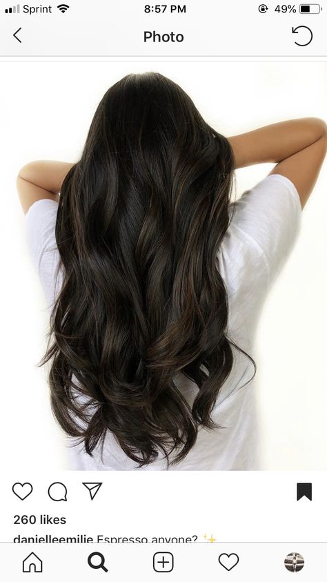 One Tone Dark Brown Hair, Cool Brown Black Hair, Cool Dark Hair Color, Jet Black Balayage Hair, Dark Brown Highlights On Black Hair Indian, Midnight Brown Hair, Dark Chocolate Highlights On Black Hair, Black Hair Balayage Indian, Dark Chocolate Brown Hair Espresso