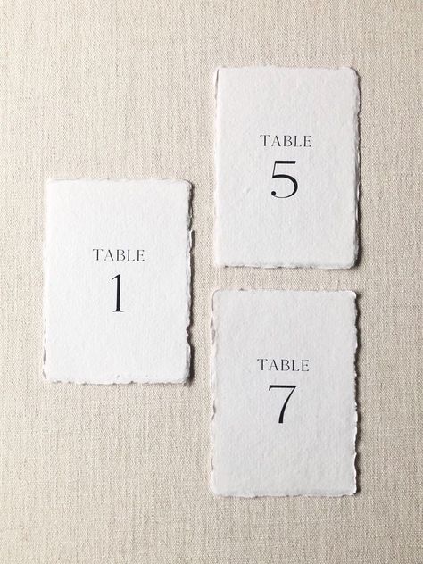 Handmade Paper Table Number Signs Table Number With Menu On Back, Shell Table Number, Classic Table Decor Wedding, Deckled Edge Table Number, Wedding Table Numbers Cricut, Wedding Table Numbers Elegant, White Table Numbers Wedding, Tablenumber Wedding Diy, Table Numbers Garden Wedding