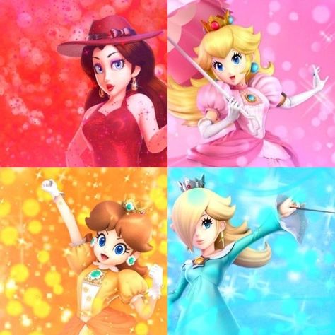 Peach Daisy Rosalina Pauline, Mario Princesses, Nintendo Mario Bros, Super Mario Bros Games, Super Mario Princess, Super Princess, Mario Stuff, Super Mario Games, Nintendo Princess