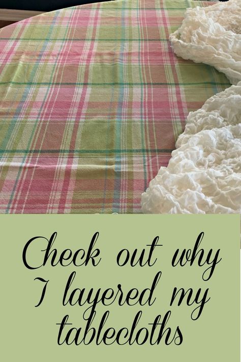 Check out why I layered my tablecloths and why it was a good idea. Tablecloth Layering Ideas, Layering Tablecloths, Layered Tablecloths, Layered Table Cloth Ideas, Table Throw Ideas, Tablecloth Ideas Diy, Tablecloth Ideas, Table Cloth Ideas, Linen Table Settings