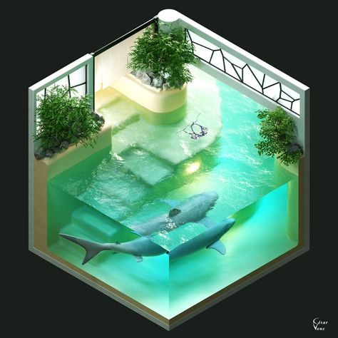 ArtStation - Isometric pool, César Vonc Graph Crochet, Pool Rooms, Game Engine, Pool Table, Blender 3d, Cinema 4d, 3d Art, Game Design, Pixel Art