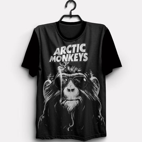 Arctic Monkeys T Shirt, Camisa Rock, Black Wardrobe, Monkey T Shirt, Sneakers Looks, Rock Tees, Looks Black, Fashion Victim, Arctic Monkeys