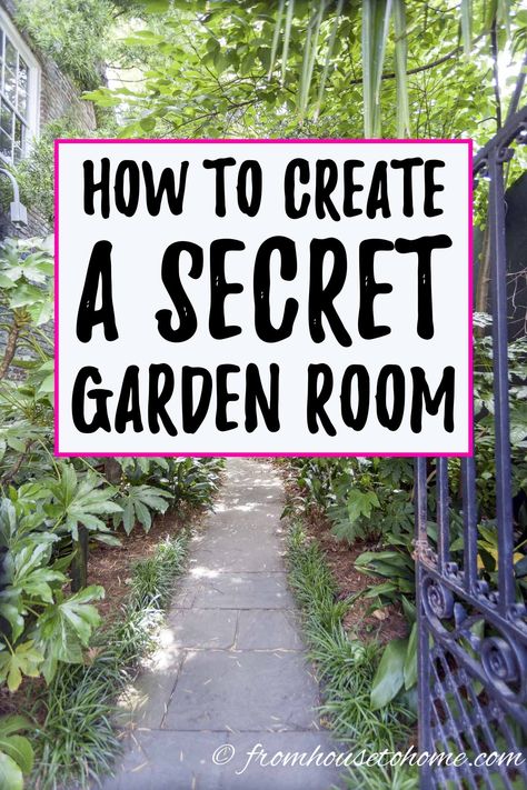 Secret gardens are a beautiful way of garden landscaping that will create your dream garden in your backyard. Find out what you need to include in your garden design (like garden paths and patios) to make your beautiful backyard garden a reality. #fromhousetohome #secretgarden #gardening #gardenideas Secret Garden Room, Secret Garden Design, Secret Garden Door, Dream Garden Backyards, Garden Escape, Charleston Gardens, Courtyard Gardens, Backyard Shade, Backyard Plan