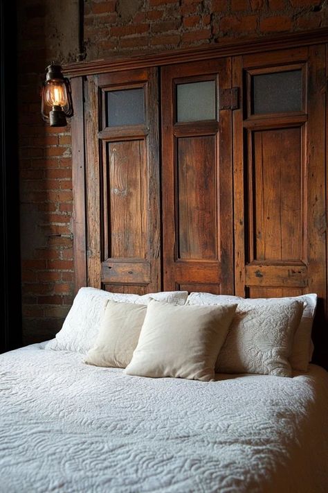 Door bed headboard