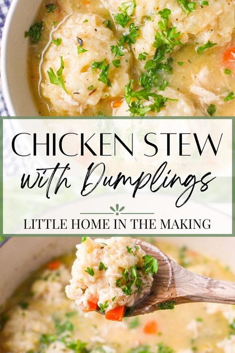 If you're looking for a comfort food classic, you can't go wrong with Dutch Oven Chicken and Dumplings. This scrumptious recipe uses a whole chicken to create a savory and flavorful stew, then adds fluffy and delicious dumplings to complete the dish. Best of all, this dish is easy to make and can be cooked in one pot on the stovetop or in a Dutch Oven. So gather your ingredients and get ready to enjoy this delicious meal! Dutch Oven Chicken And Dumplings, Oven Chicken And Dumplings, Chicken Stew With Dumplings, Chicken Stew And Dumplings, Stew With Dumplings, Dutch Oven Chicken, Cup Of Soup, Oven Chicken, Cozy Meals