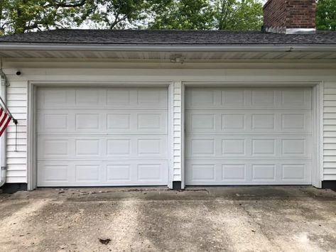 How to update your garage door for cheap. Quick and simple way to improve curb appeal with garage door makeover on a budget. #garagedoormakeover #updategaragedoor #cheapcurbappealideas Before And After Curb Appeal, Garage Door Update, Candle Holder Makeover, Cheap Garage Doors, Door Update, Secretary Desk Makeover, White Garage Doors, Door Accents, White Garage