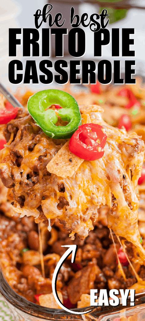 Frito Ground Beef Casserole, Enchilada Casserole With Fritos, Ground Beef And Fritos Recipes, Frito Hamburger Casserole, Frito Mexican Casserole, Frito Pie Casserole Easy, Frito Pie Recipe Casseroles, Baked Frito Pie Casserole, Frito Enchilada Bake