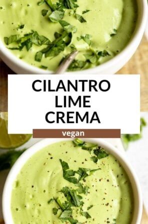 Cilantro Lime Cashew Crema Dairy Free Lime Crema, Vegan Cilantro Lime Crema, Dairy Free Cilantro Lime Crema, Cilantro Lime Crema Recipe, Dairy Free Sauce, Sauce For Tacos, Cashew Crema, Cilantro Lime Crema, Dr Mcdougall