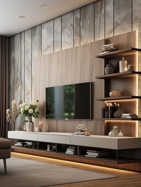 Tv Unit Living Room, Tv Wall Unit Designs, Modern Lounge Rooms, Tv Room Decor, Salas Living Room, Bedroom Ideas For Small Rooms Cozy, Living Room Wall Designs, Living Room Wall Units, Latest Living Room Designs