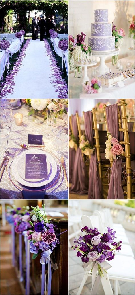 Purple Wedding Decor, Romantic Wedding Receptions, Violet Wedding, Purple Bridesmaid, Rustic Weddings, Future Wedding Plans, Lavender Wedding, Romantic Weddings, Wedding Color Schemes