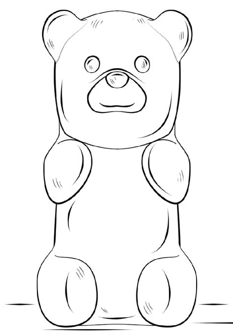 Gummy Bear Project, Gummy Bear Science Project, Bear Coloring Page, Teddy Bear Coloring Pages, Science Fair Project, Bear Drawing, Bear Coloring Pages, Drawing Tutorials For Kids, Kids Science