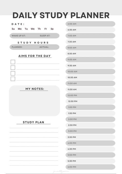 The Daily Study Planner includes: 2 different daily study planner formats, a study schedule (from 5 a.m. to 10 p.m.), and notes. Ideal for organising students' hectic lives! All pages are printable in A4 size. Study Plan For Class 10, Study Timetable For Neet Dropper, Study Schedule Printable, Study Planner For Class 10, Proper Study Timetable, Daily Study Planner, Study Sessions Planner, Basic Science, Cute Daily Planner