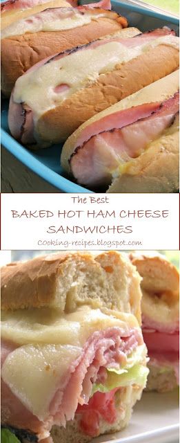 My BEST #Recipes >> BAKED HOT HAM CHEESE SANDWICHES - ..... Ham Subs Sandwich Recipes, Hot Ham And Cheese Subs Baked, Best Ham Cheese Sandwich, Hot Ham And Cheese Hoagies, Ham And Cheese Subs In Oven, Baked Hoagie Sandwiches, Best Hot Ham And Cheese Sandwich, Hot Ham And Cheese Subs, Hot Ham And Swiss Sandwiches