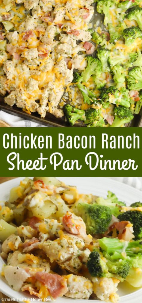 Chicken Bacon Ranch Sheet Pan Dinner Seasoning Broccoli, Sheet Dinner, One Pan Meal, Sheet Pan Dinners Chicken, Amazing Chicken, Easy Sheet Pan Dinners, Sheet Pan Suppers, Sheet Pan Dinners Recipes, Tasty Dinner