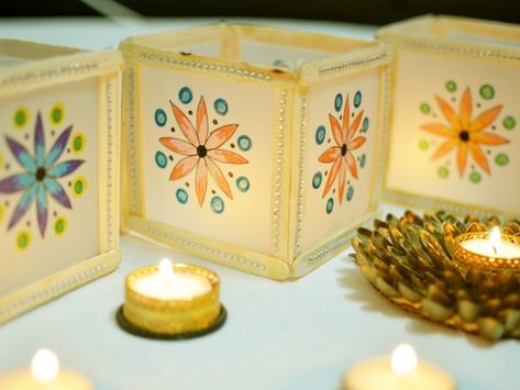 Diwali Lantern Making Tutorial - The Crafty Angels Christmas Lights Diy, Diwali Craft Ideas, Diy Diwali Lanterns, Mandala Craft, Diwali Lantern, Assignment Ideas, Diy Paper Christmas Tree, Mini Mandala, Lantern Craft