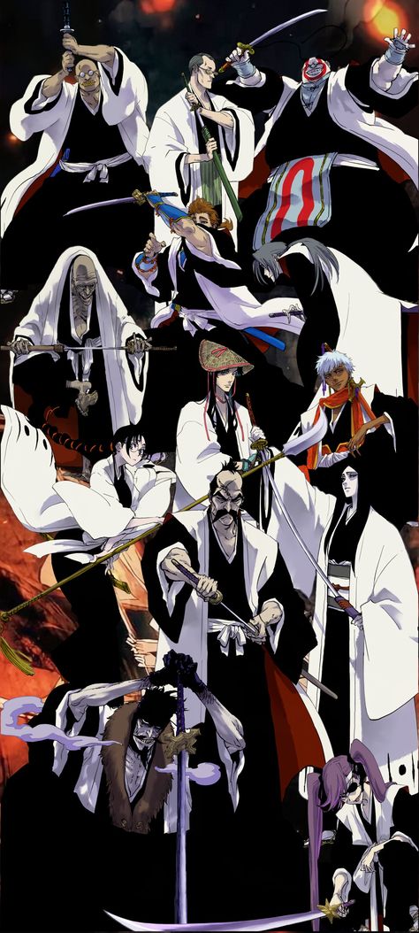 Yamato Bleach Bankai, Bleach Old Gotei 13, Bleach Captains Wallpapers, Bleach All Characters Wallpaper, Gotei 13 Wallpaper, Bleach Gotei 13 Captains, First Gotei 13, Bleach All Characters, Old Gotei 13