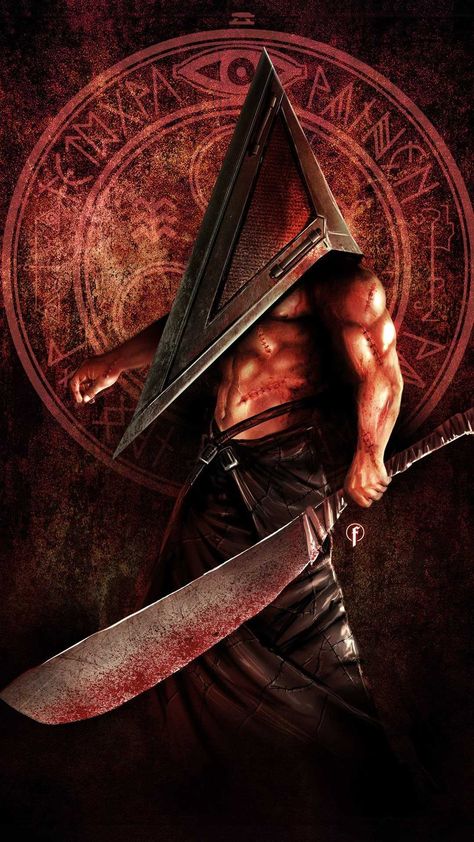 Silent Hill Game, Silent Hill Art, Triangle Head, Red Pyramid, Pyramid Head, Horror Vintage, Silent Hill 2, The Evil Within, Horror Tattoo