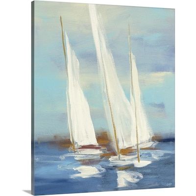 Yellow Canvas Art, Sailboats, Great Big Canvas, High Quality Art Prints, Art Sur Toile, Painting Prints, Wall Prints, Sailing, Canvas Art Prints