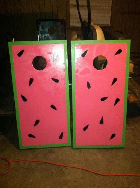 Watermelon Cornhole boards! OMG we play bean bags every year at the watermelon festival these would be fantastic. Western Cornhole Boards, Cornhole Board Plans, Watermelon Festival, Cornhole Tournament, Bean Bag Boards, Diy Cornhole Boards, Cornhole Boards Designs, Corn Hole Diy, Cornhole Designs