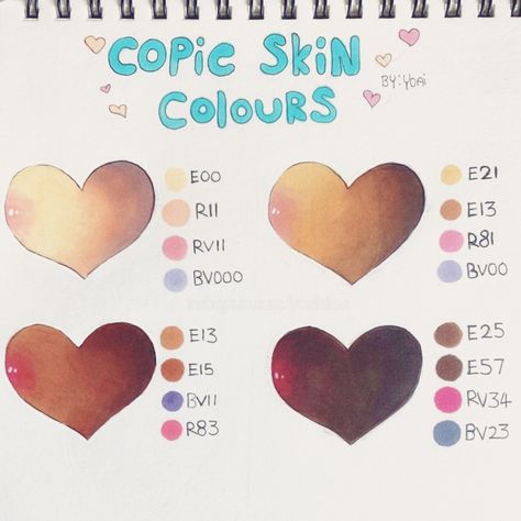 Color Markers Art, Copic Drawings, Alcohol Ink Markers, Copic Marker Art, Drawing Tutorials For Beginners, Copic Art, Color Skin, Coloring Tips, Different Skin Tones