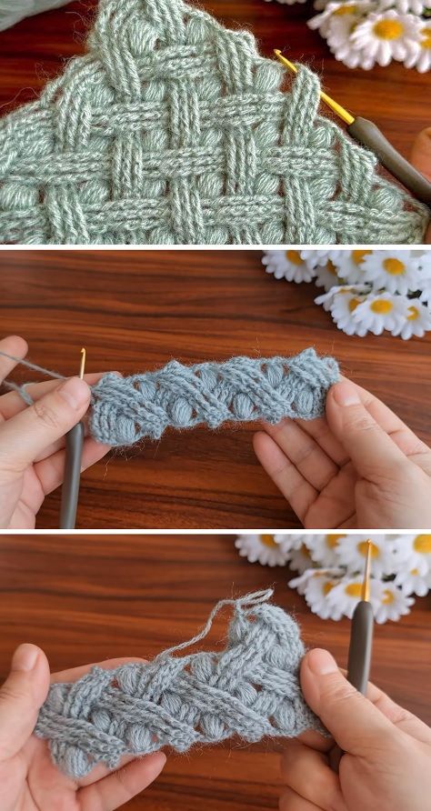 Crochet 3d Stitch Patterns, Fun Crochet Stitches Free, 3d Crochet Stitch, 3d Crochet Patterns, Crochet 3d Stitch, Crochet Blanket Tutorial, Crochet Blanket Pattern Easy, Crochet Stitches For Blankets, Crochet Stitches Free