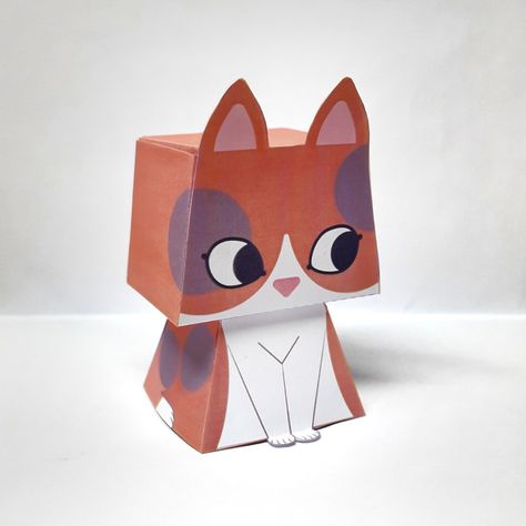 Free download paper toys no Behance Paper Crafts El Gato, Paperized Cat, Sony Cat Papercraft, Papercraft Cat Template, 3d Paper Crafts Templates Free Printable Cat, Cat In The Box Papercraft, Cat Papercraft, Printable Diy Crafts, Cat Template