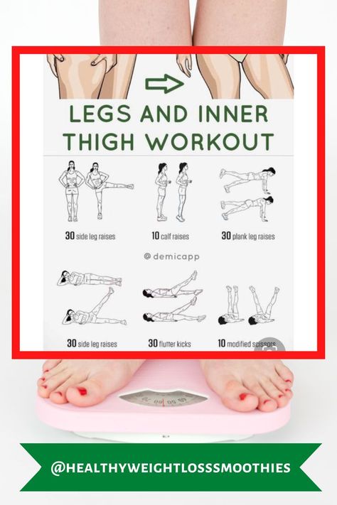 Daily Morning Legs & Inner Thigh Workout! Thigh Workout, Inner Thigh Workout, Flutter Kicks, Calf Raises, Thigh Exercises, Leg Raises, Fitness Ideas, Inner Thigh, Health And Fitness Tips