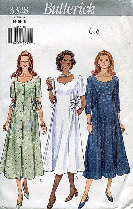 Neckline Variations, Above Elbow, Costume Patterns, Butterick Sewing Pattern, Flared Dress, Princess Seams, Elbow Sleeve, Princess Seam, Petite Maternity