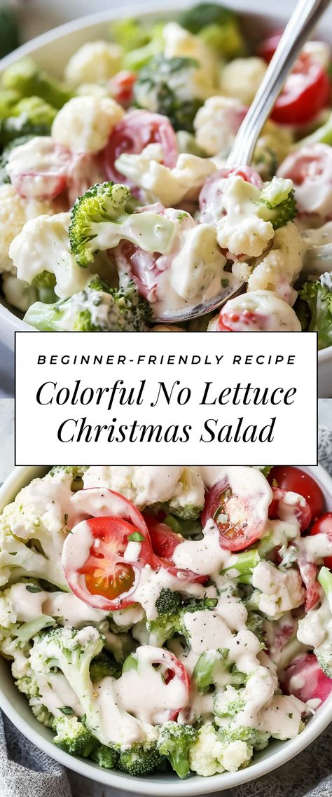 Image for Colorful No Lettuce Christmas Salad Christmas Crunch Salad, Salads For Christmas Lunch, Lettuce Free Salad Recipes, Side Salad Recipes Winter, Christmas Salads Easy, Festive Salad Recipes, Christmas Lettuce Salad, Festive Christmas Salad, Winter Salads Christmas